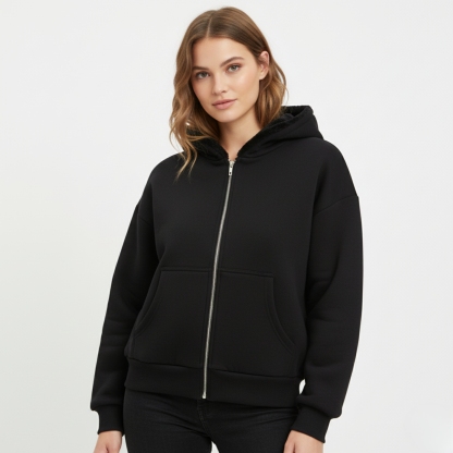 Arctic Howlers Hooded Faux Fur Zip Jacket