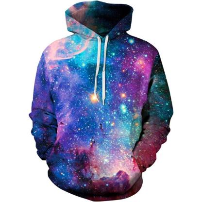 Galaxies Printed Pullover Hoodies-My 3D Hoodie
