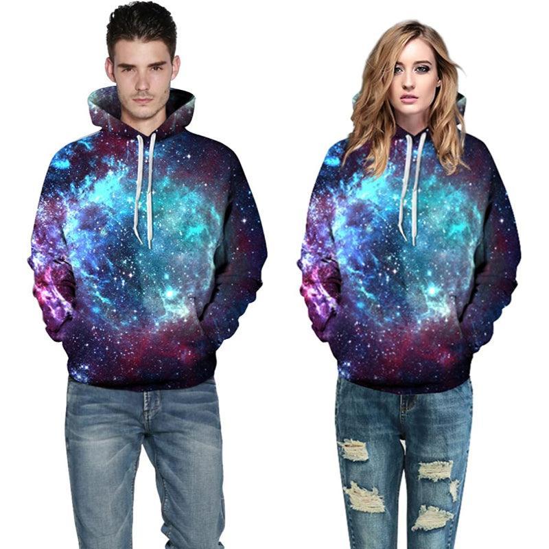 Galaxies Printed Pullover Hoodies-My 3D Hoodie