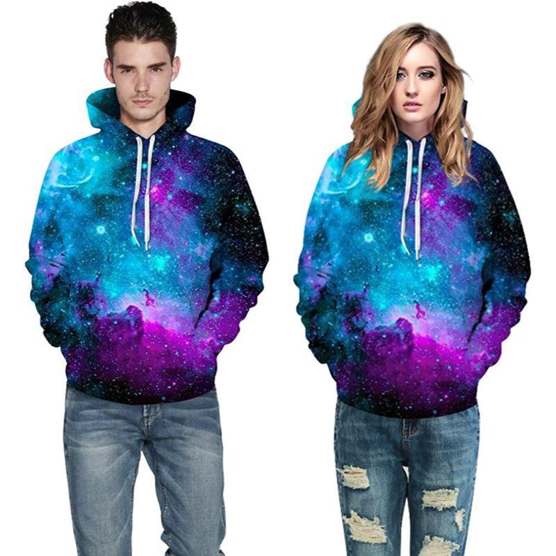 Galaxies Printed Pullover Hoodies-My 3D Hoodie