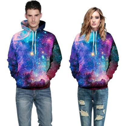 Galaxies Printed Pullover Hoodies-My 3D Hoodie