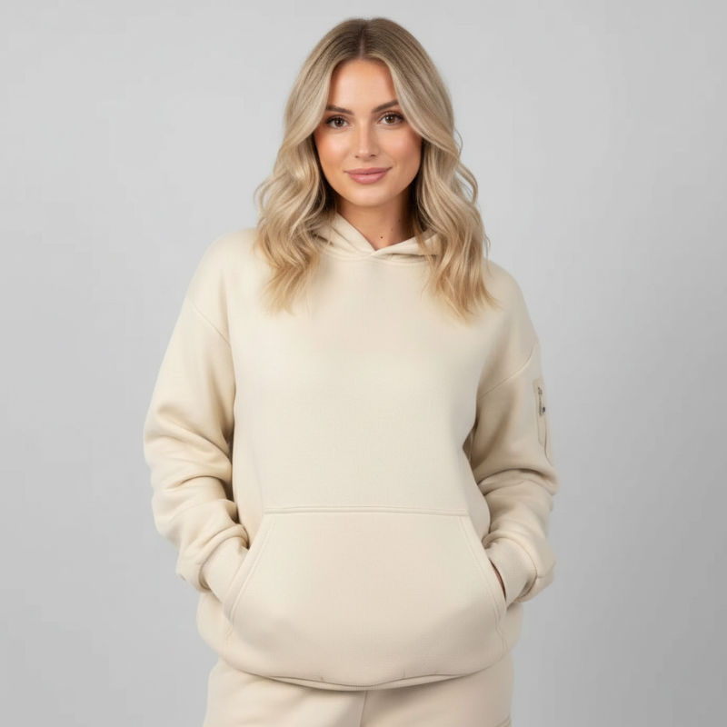 Oversized Fleece Pullover Hoodie For Women
