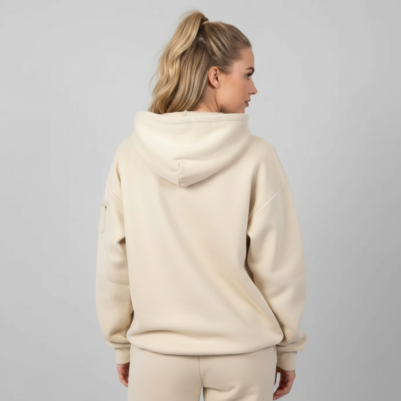 Oversized Fleece Pullover Hoodie For Women
