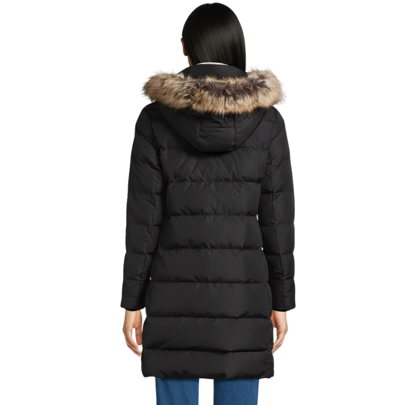 Long Down Hooded Winter Puffer Coat For Women
