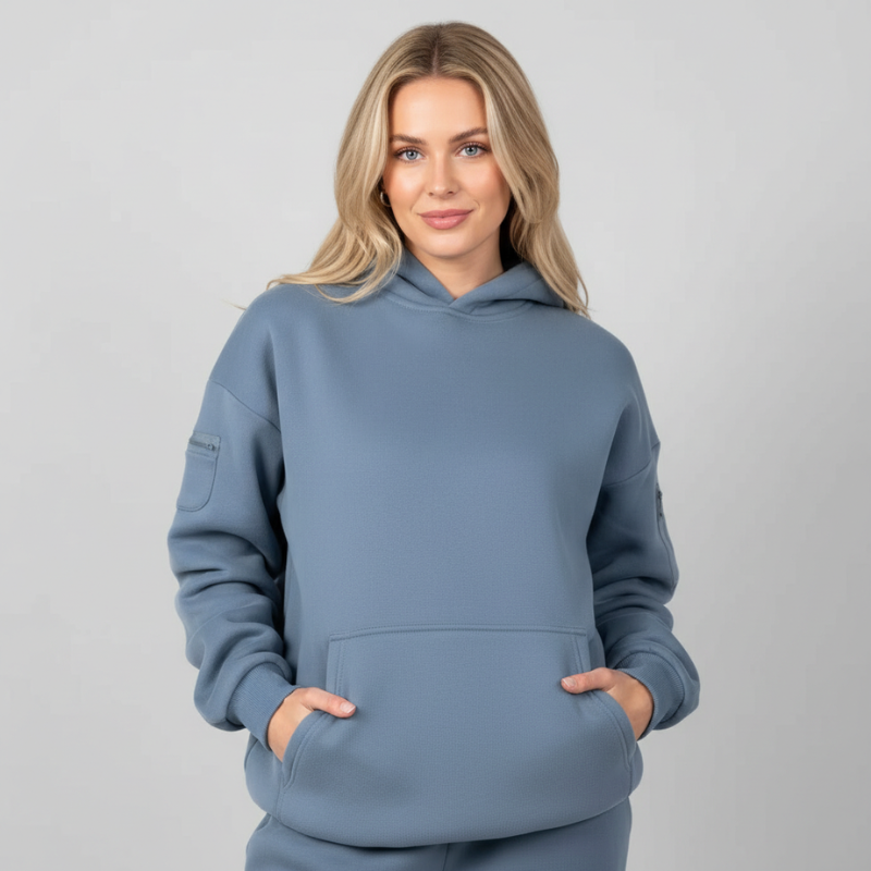 Oversized Fleece Pullover Hoodie For Women