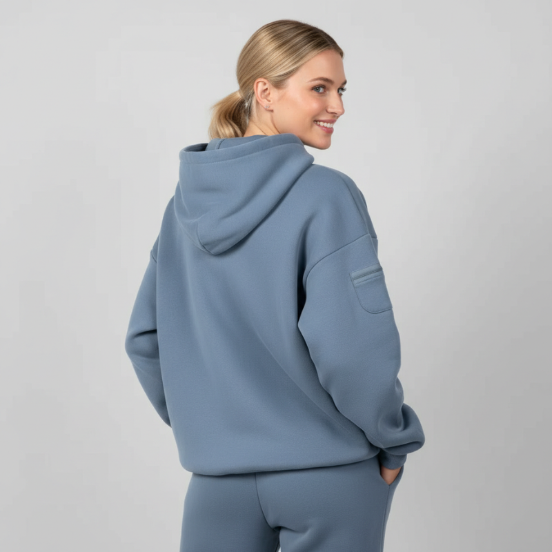 Oversized Fleece Pullover Hoodie For Women