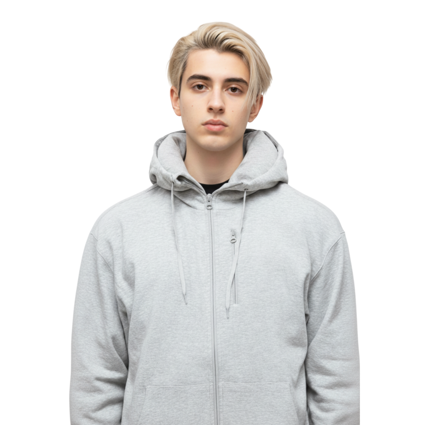 Built In Inflatable Pillow Full Zip Up Travel Hoodie