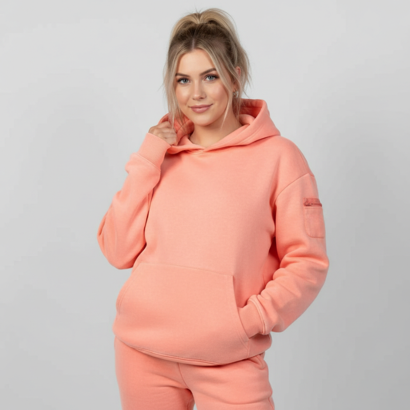 Oversized Fleece Pullover Hoodie For Women