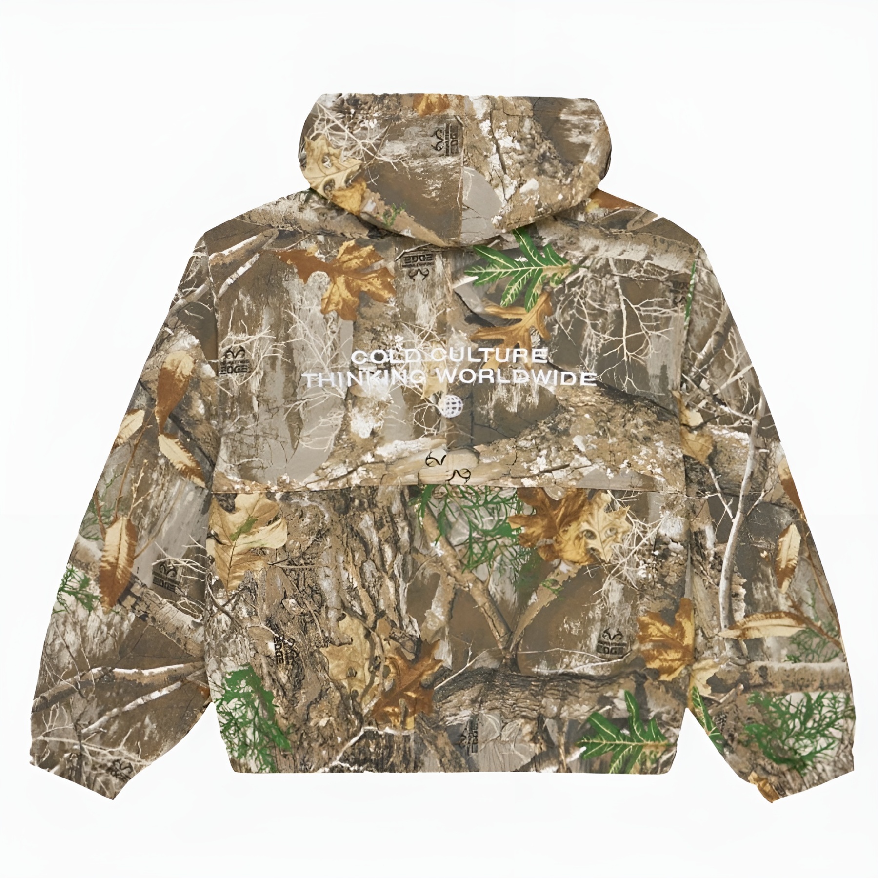 Camouflage Canvas Hooded Zip Jacket