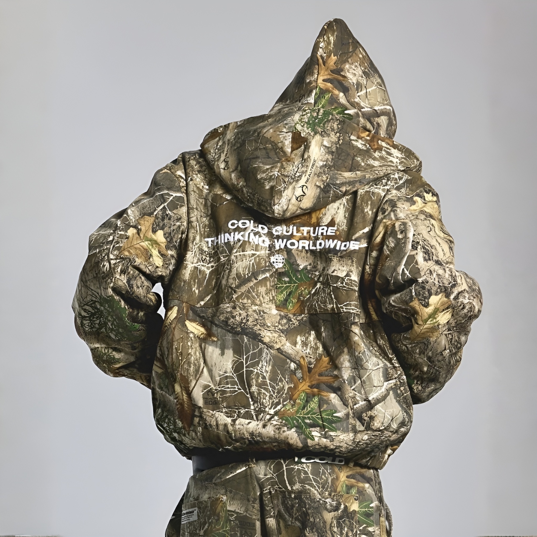 Camouflage Canvas Hooded Zip Jacket