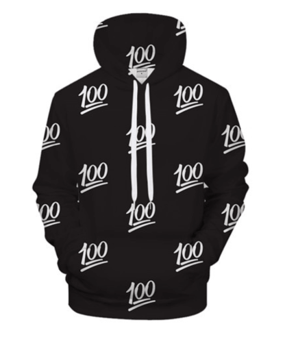 Casual 100 Text Printed Hoodie-My 3D Hoodie