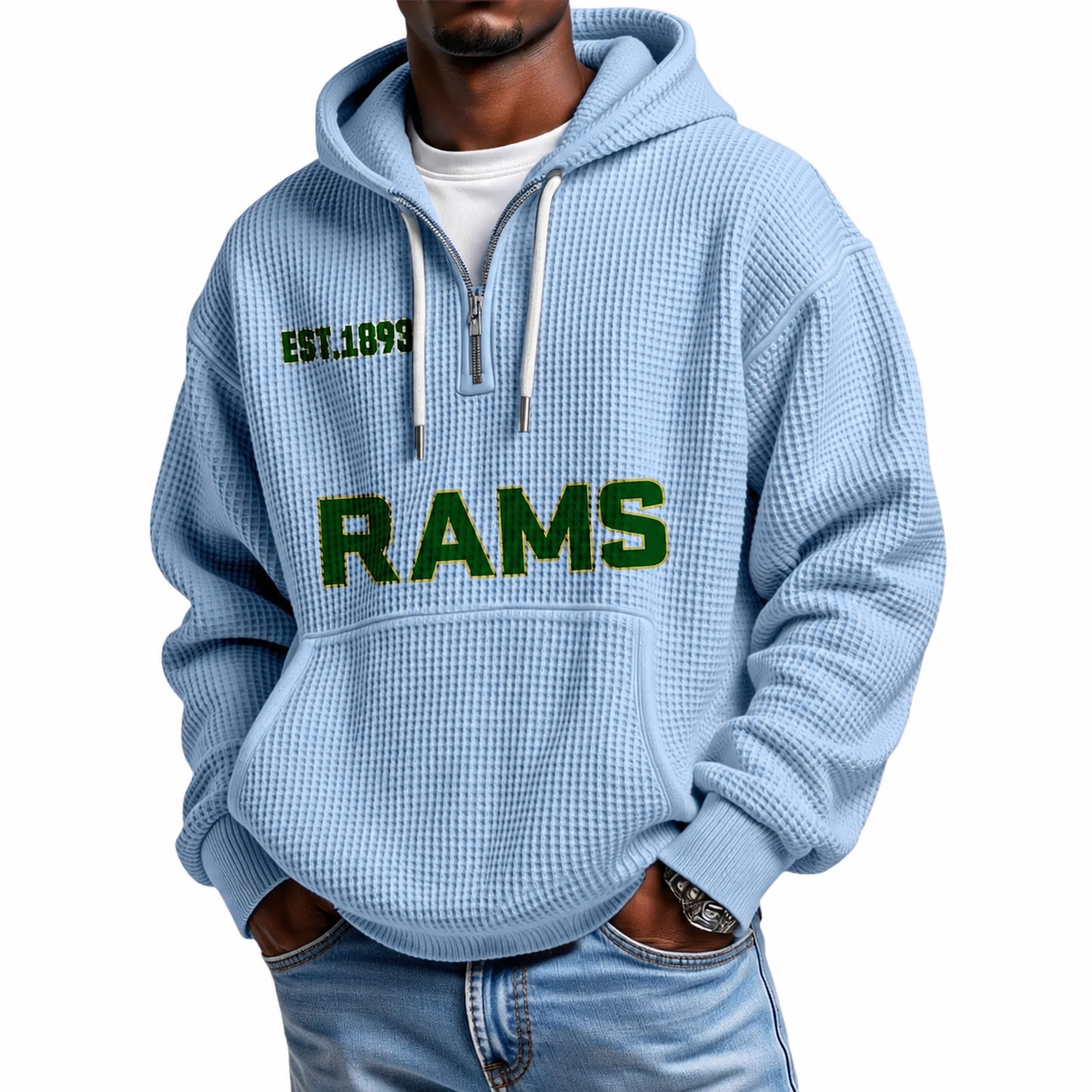 Los Angeles Rams Football Quarter Zip Hoodie