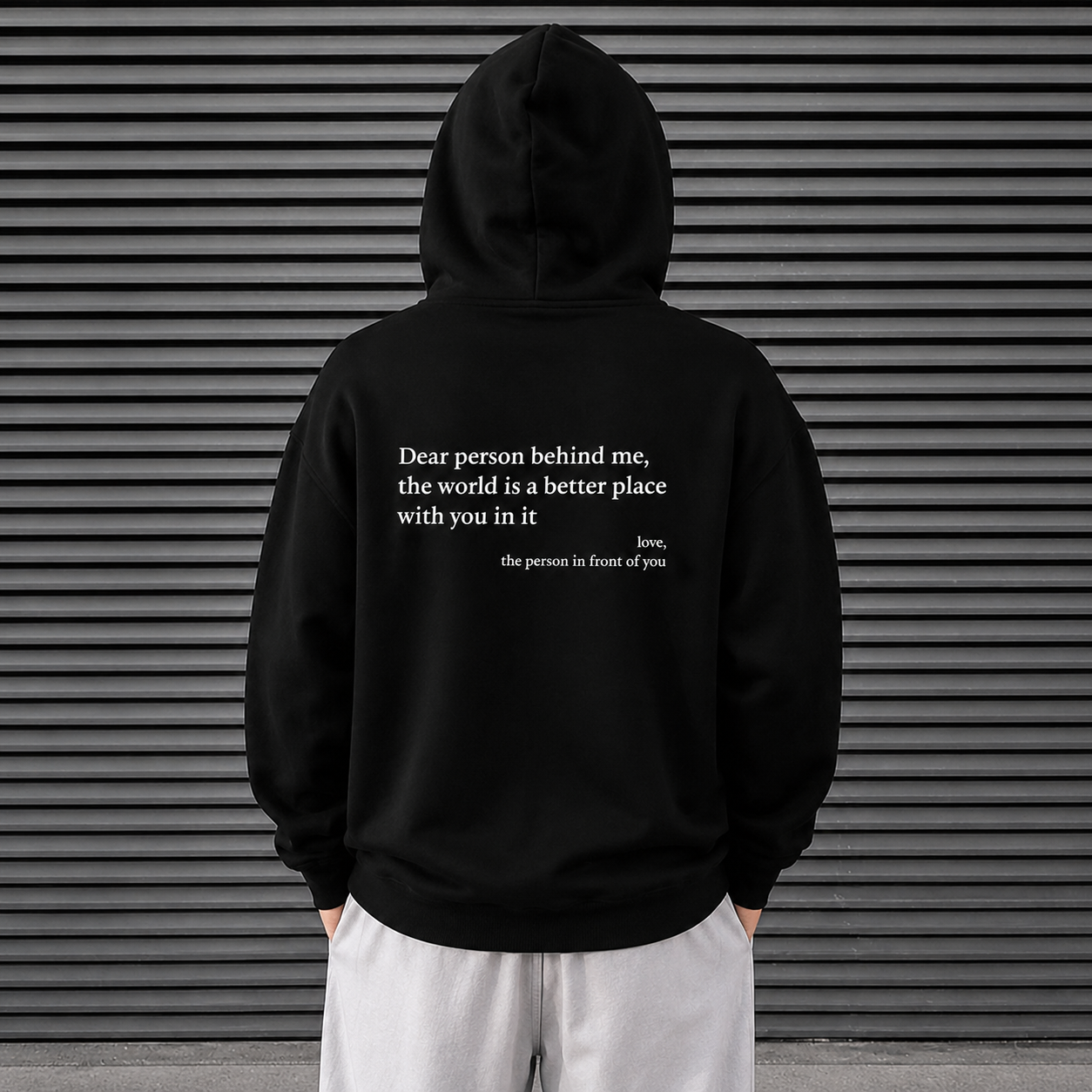 Casual Letter Printed Drawstring Hoodie With Pocket