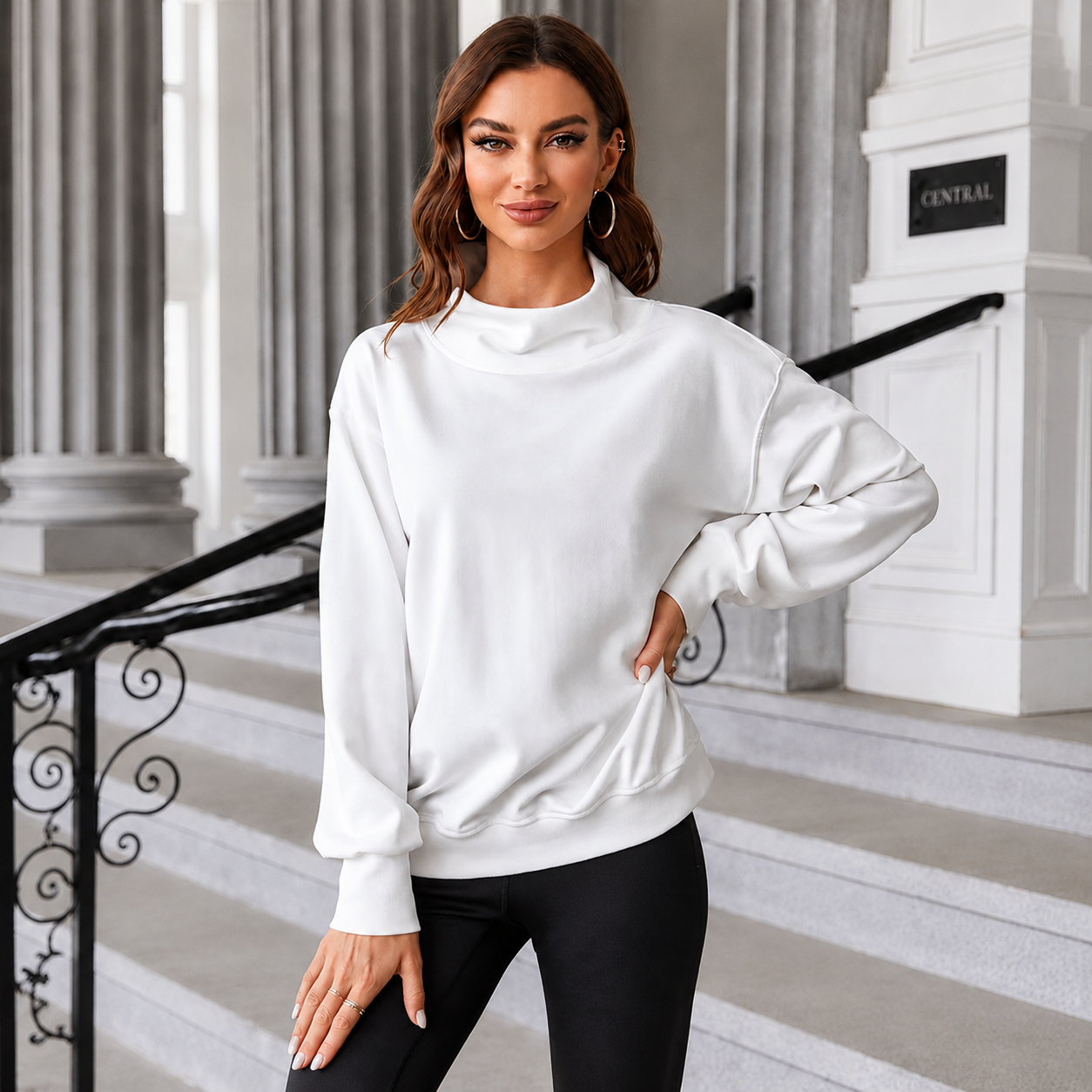 Casual Long Sleeve Oversized Sweatshirt For Women