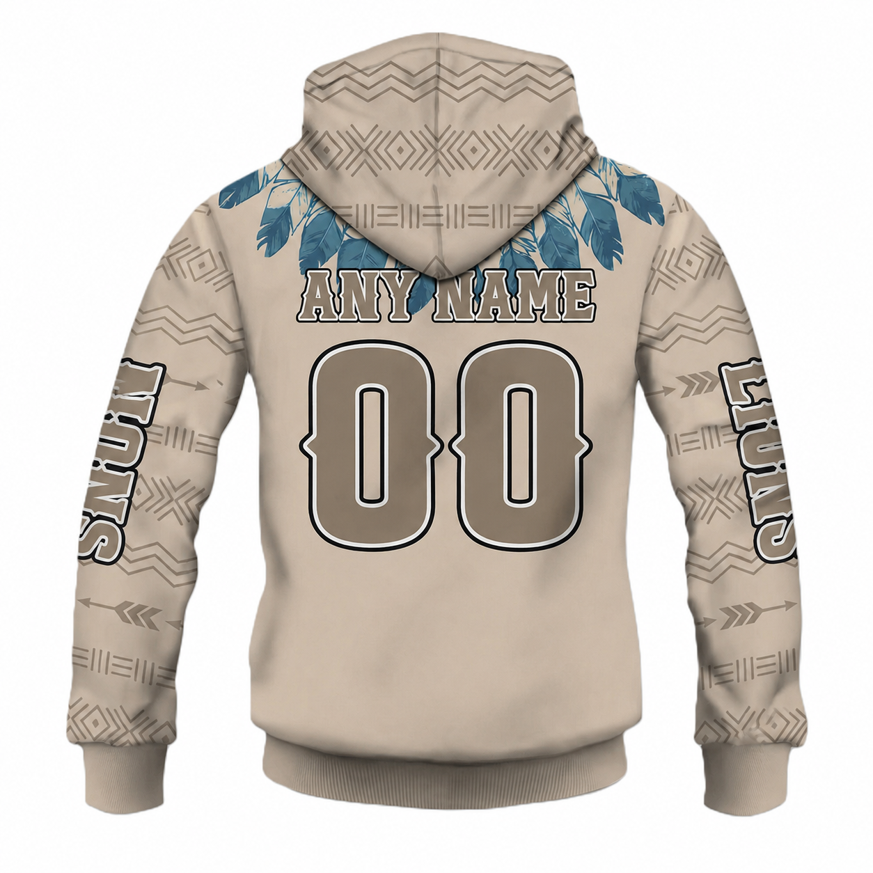 Personalized Detroit Lions Football Themed Zipper Hoodie