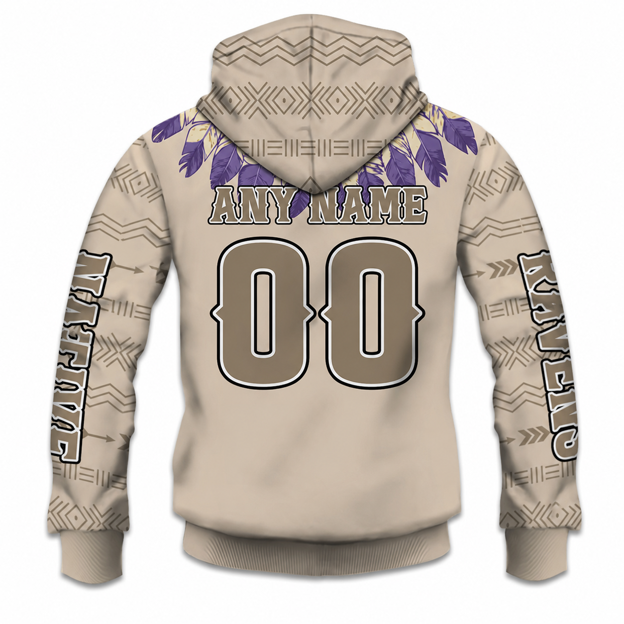 Personalized Native Heritage Themed Baltimore Ravens Football Fan Hoodie