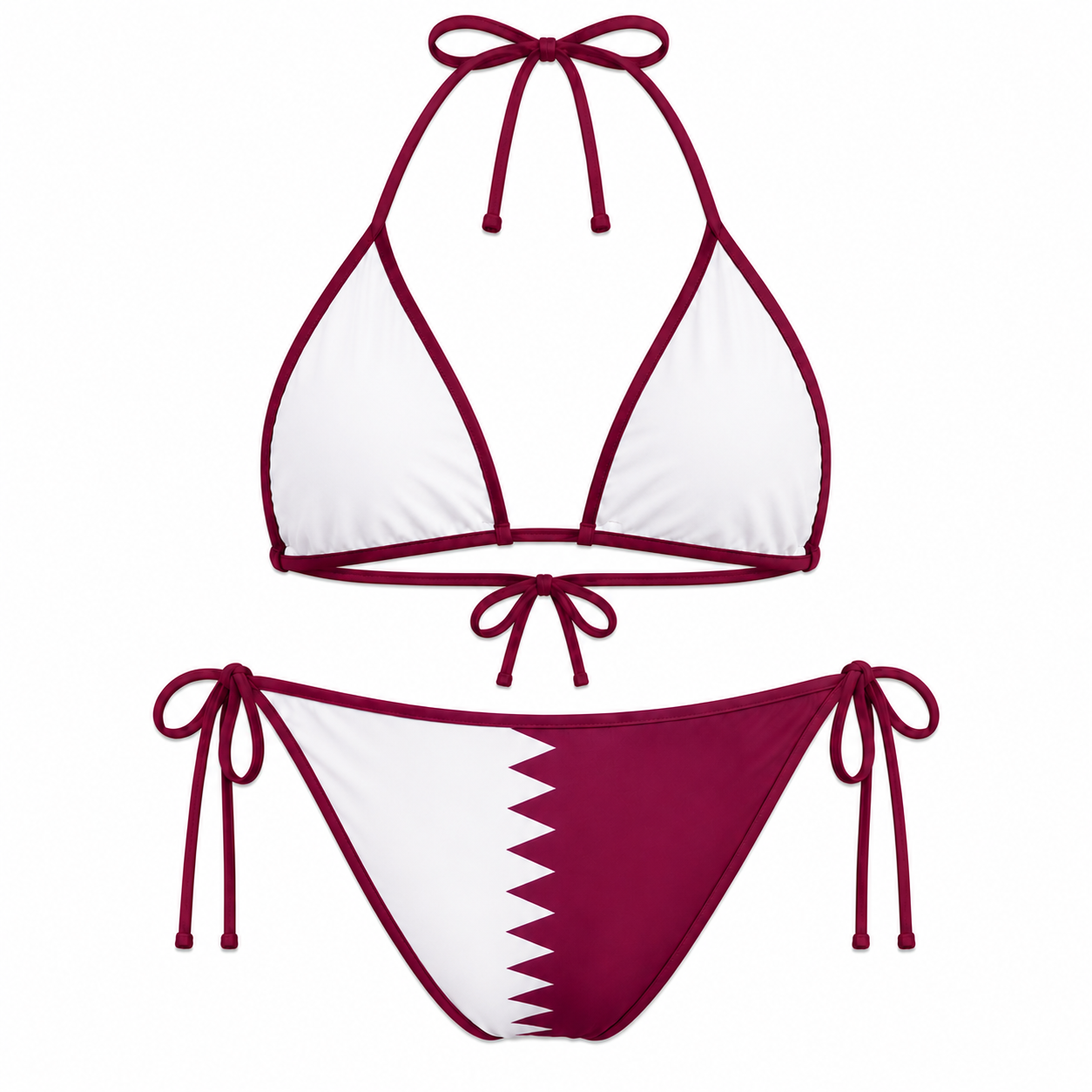 World Cup 2026 Qatar Football Fan Two Piece Bikini Set For Women