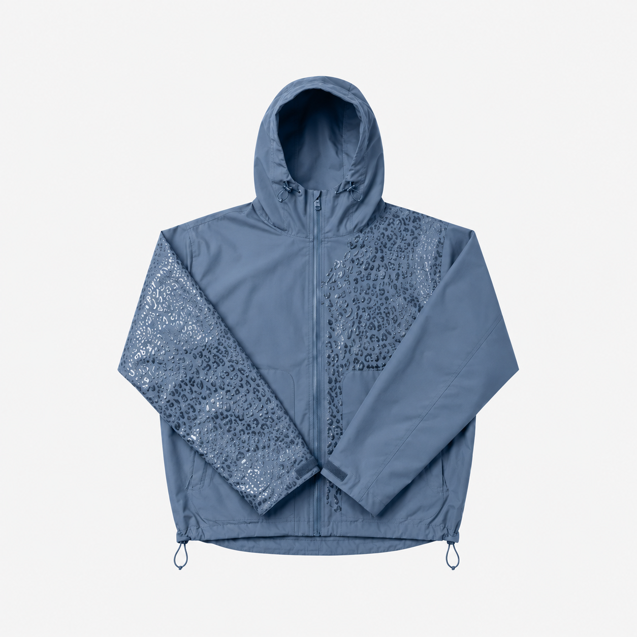Water Reactive Cheetah Print Rain Jacket for Women