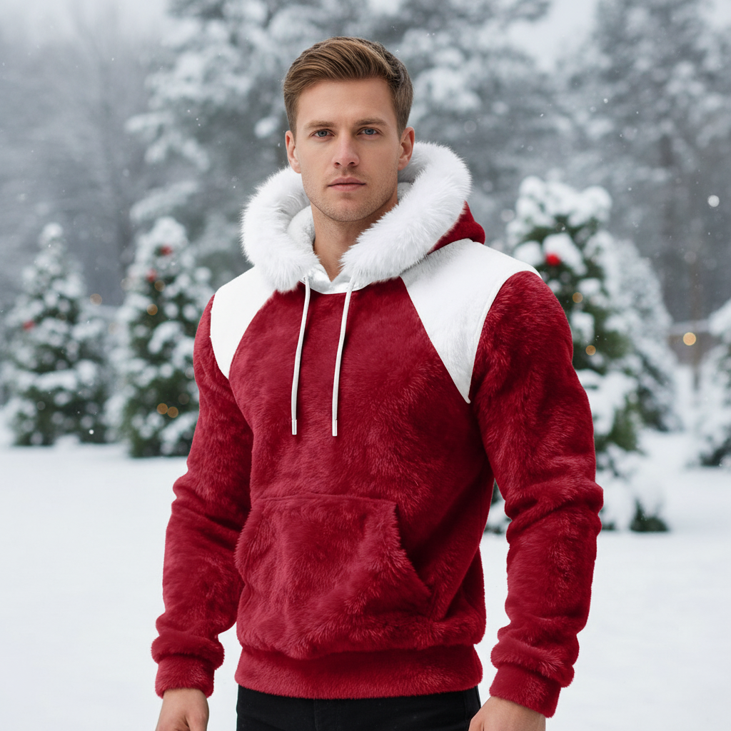 Christmas Hoodie Fuzzy Pullover Christmas Hoodie