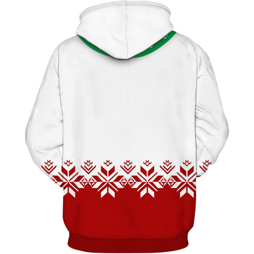 Christmas Themed Long Sleeve Pullover Hoodie