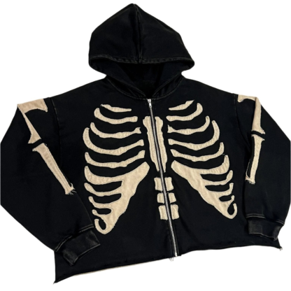 Clean Silhouette With Glow Graphic Phantom Hoodie