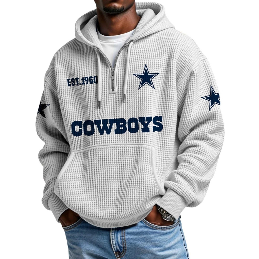 Cowboys EST 1960 Waffle Quarter Zip Hoodie