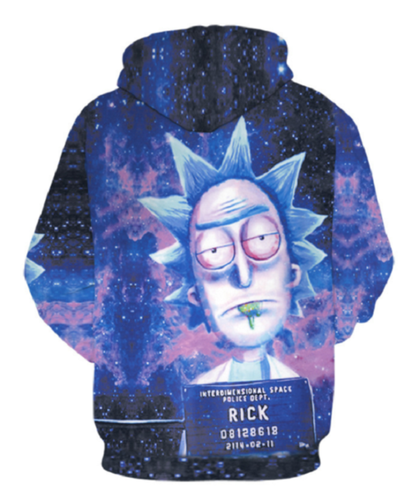 Crazy Rick And Morty Pullover Hoodie-My 3D Hoodie