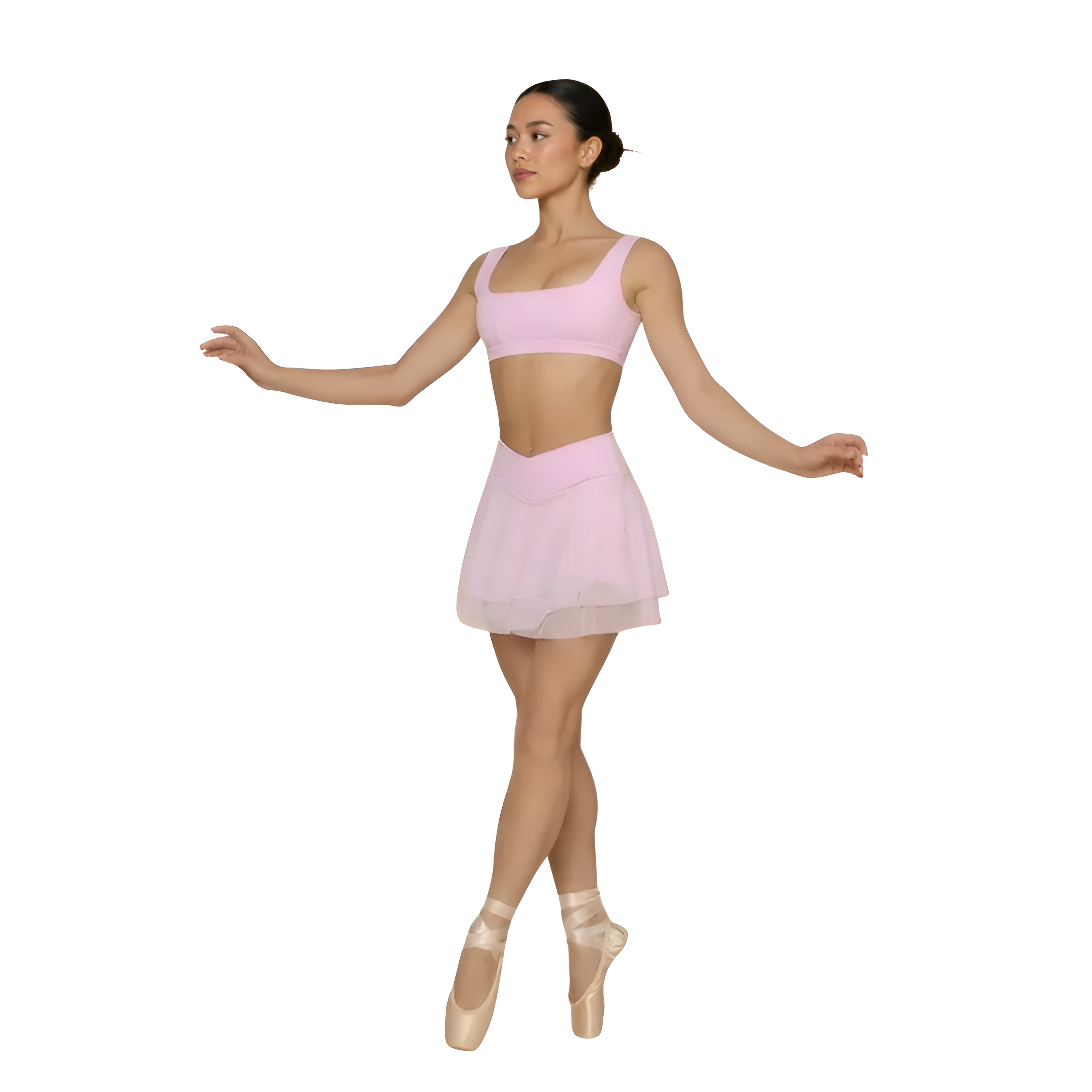 Crisscross Hourglass Juliet Ballet Skort And Zipper Cloud Hoodie Set