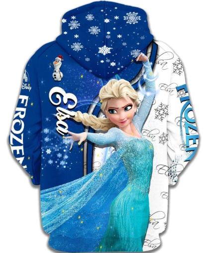 Elsa Of Arendelle Zip Up Hoodie-My 3D Hoodie