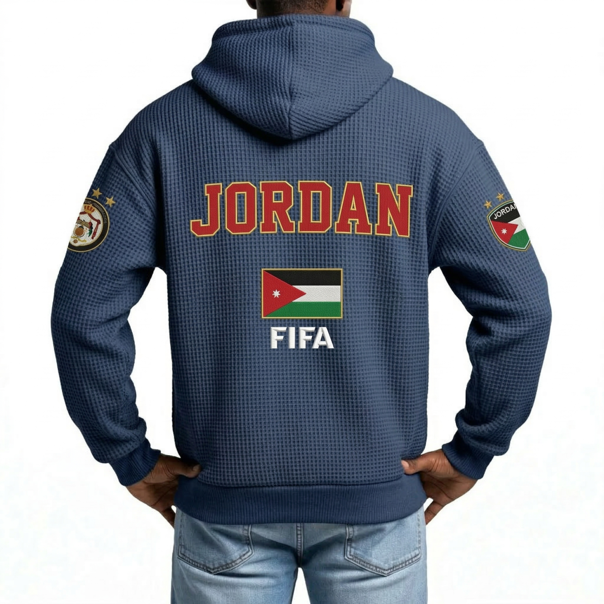 FIFA 2026 Jordan Printed Waffle Quarter Zip Football Fan Hoodie
