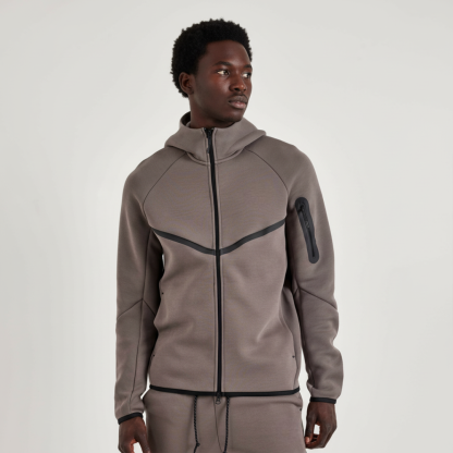 Full Zip Hooded Fleece Jacket For Men