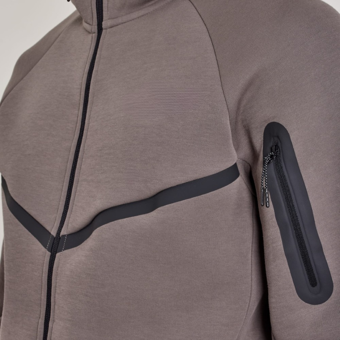 Full Zip Hooded Fleece Jacket For Men