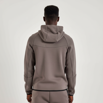 Full Zip Hooded Fleece Jacket For Men