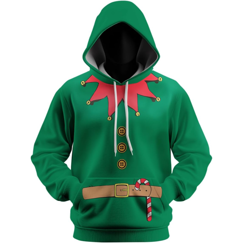 Funny Christmas Graphic Pullover Hoodie