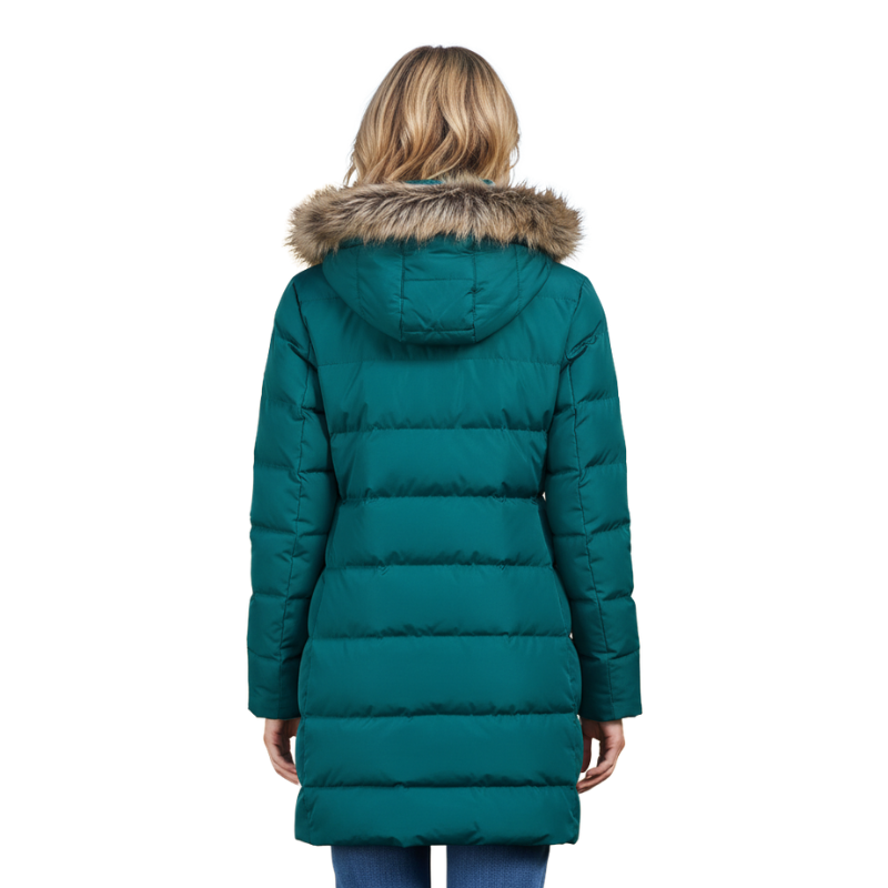 Long Down Hooded Winter Puffer Coat For Women