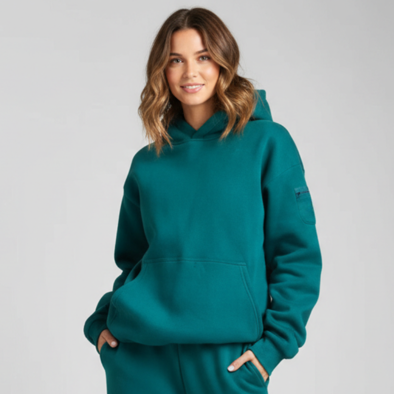 Oversized Fleece Pullover Hoodie For Women