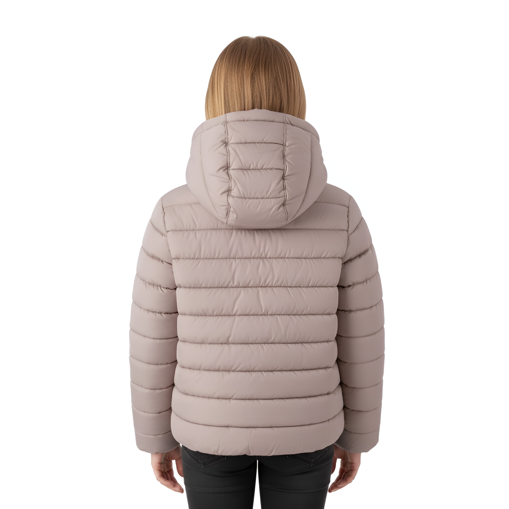 Insulated Lightweight Hooded Puffer Jacket For Girls