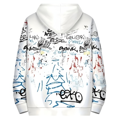 Graffiti Print Hooded Sweatshirt