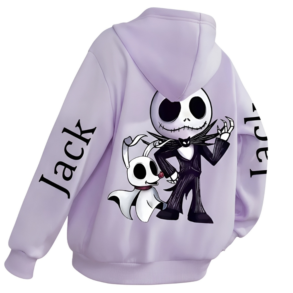 Halloween Themed Long Sleeved Hooded Pullover