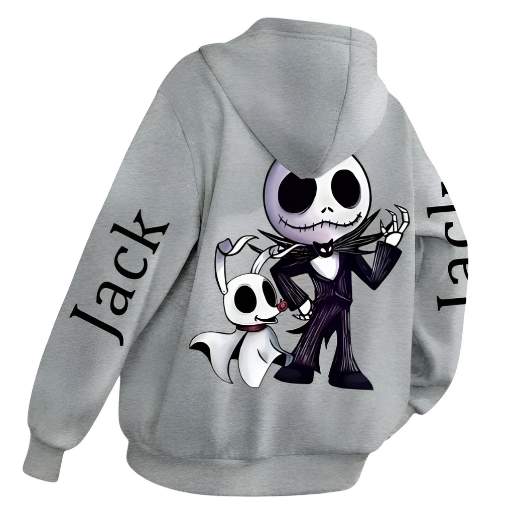 Halloween Themed Long Sleeved Hooded Pullover