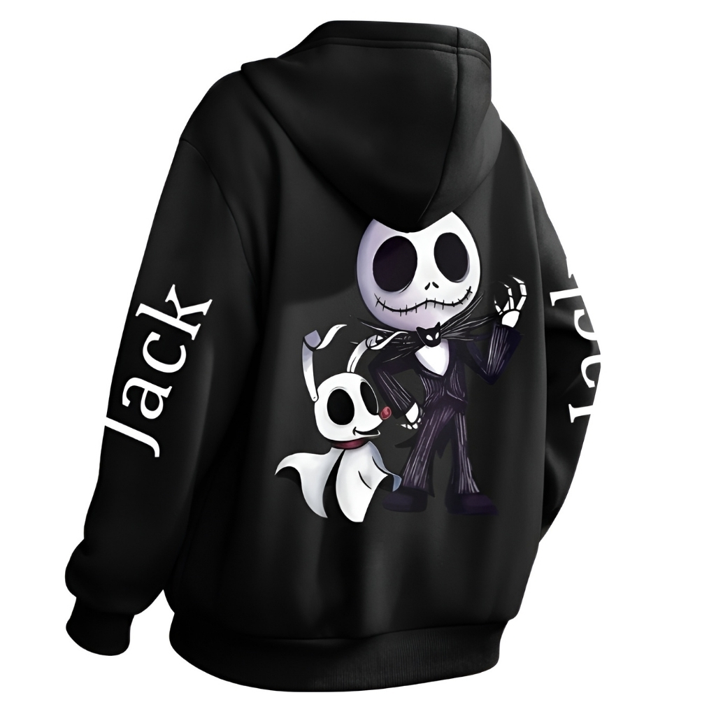 Halloween Themed Long Sleeved Hooded Pullover