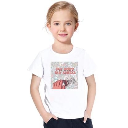 My Body My Choice Sqaure Print Kids T-Shirt-My 3D Hoodie