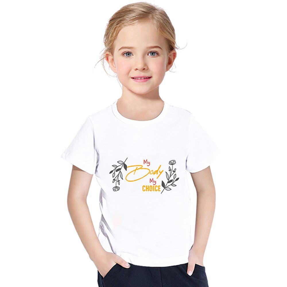 My Body My Choice Leaf Print Kids T-Shirt-My 3D Hoodie