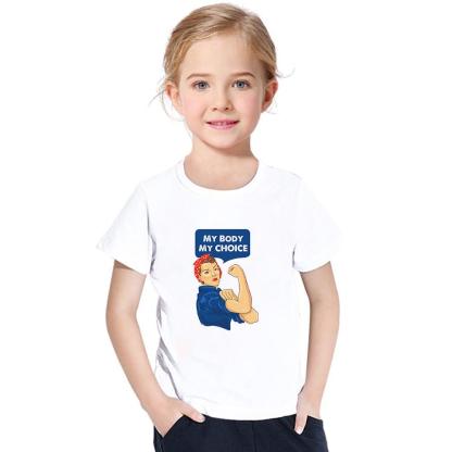 My Body My Choice Strong Women Print Kids T-Shirt-My 3D Hoodie