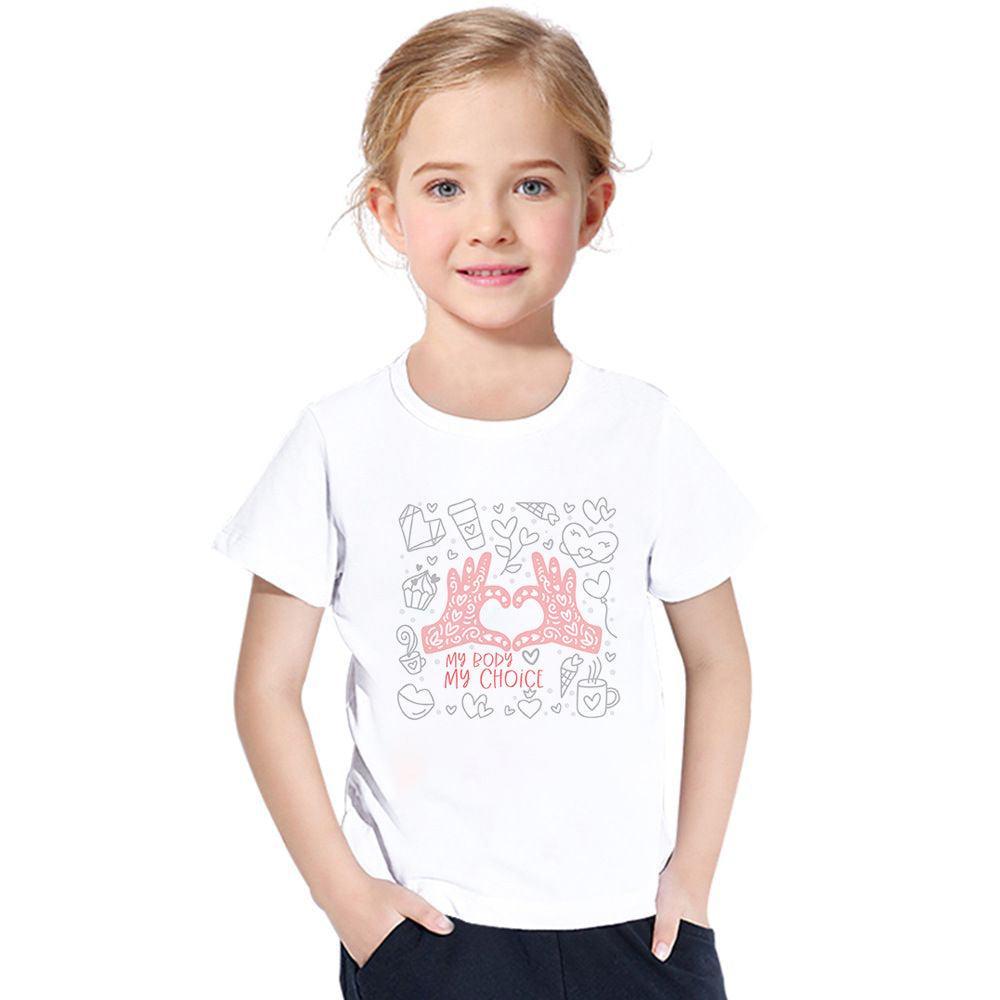 My Body My Choice Cute Heart Kids T-Shirt-My 3D Hoodie