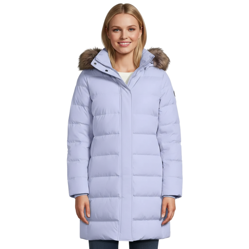 Long Down Hooded Winter Puffer Coat For Women