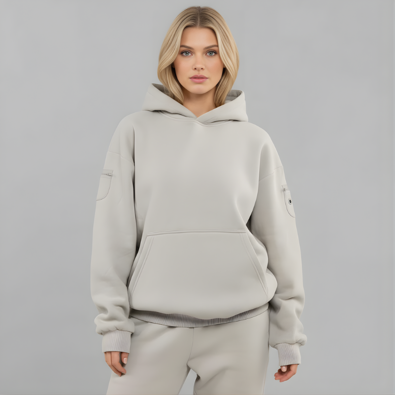 Oversized Fleece Pullover Hoodie For Women