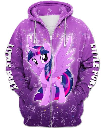 Little Pony Zip Up Hoodie-My 3D Hoodie