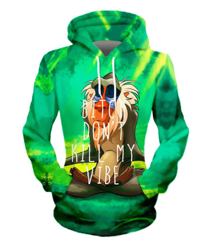 Meditating Rafiki Hoodie-My 3D Hoodie