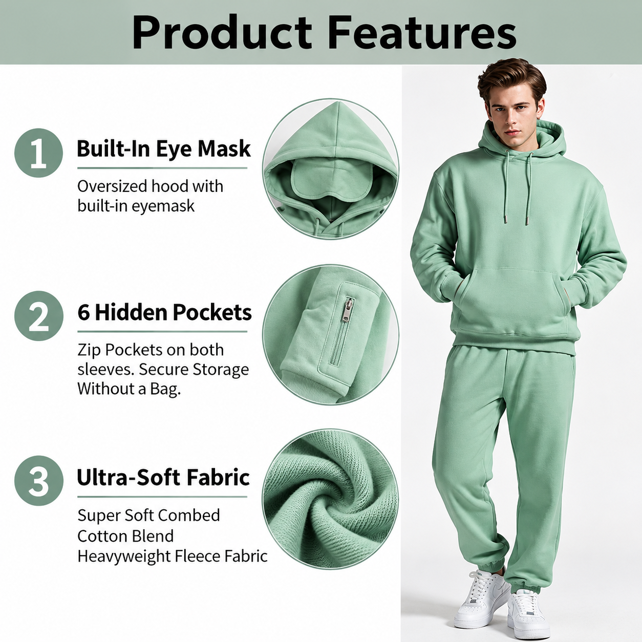 Travel Hoodie Product Features